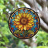 Sunflower Stained Glass Effect Suncatcher